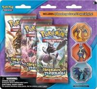 Pokemon TCG Mega Evolution BREAKthrough Mega Evolution 3 Pin Blister booster pack