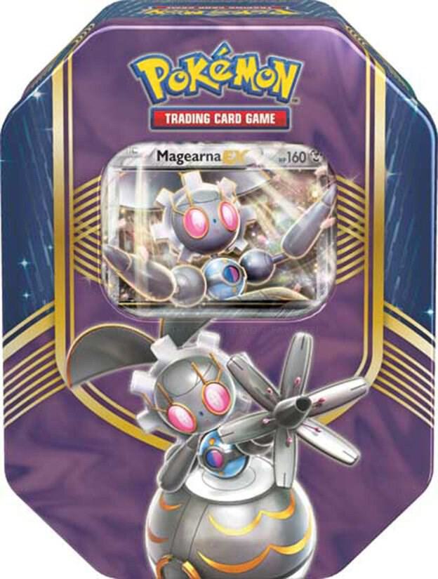 Pokemon TCG Steam Siege Steam Siege Battle Heart Tin Magearna EX trading card product