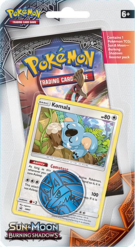 Pokemon TCG Burning Shadows Burning Shadows Single Pack Blister Komala booster pack