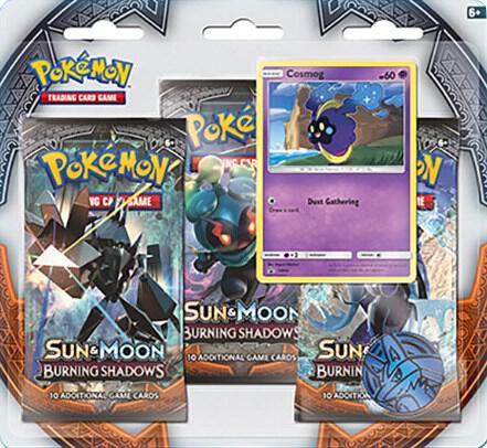 Pokemon TCG Burning Shadows Burning Shadows 3 Pack Blister Cosmog booster pack