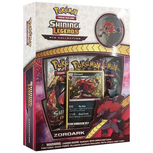 Pokemon TCG Shining Legends Shining Legends Pin Collection Zoroark sealed box