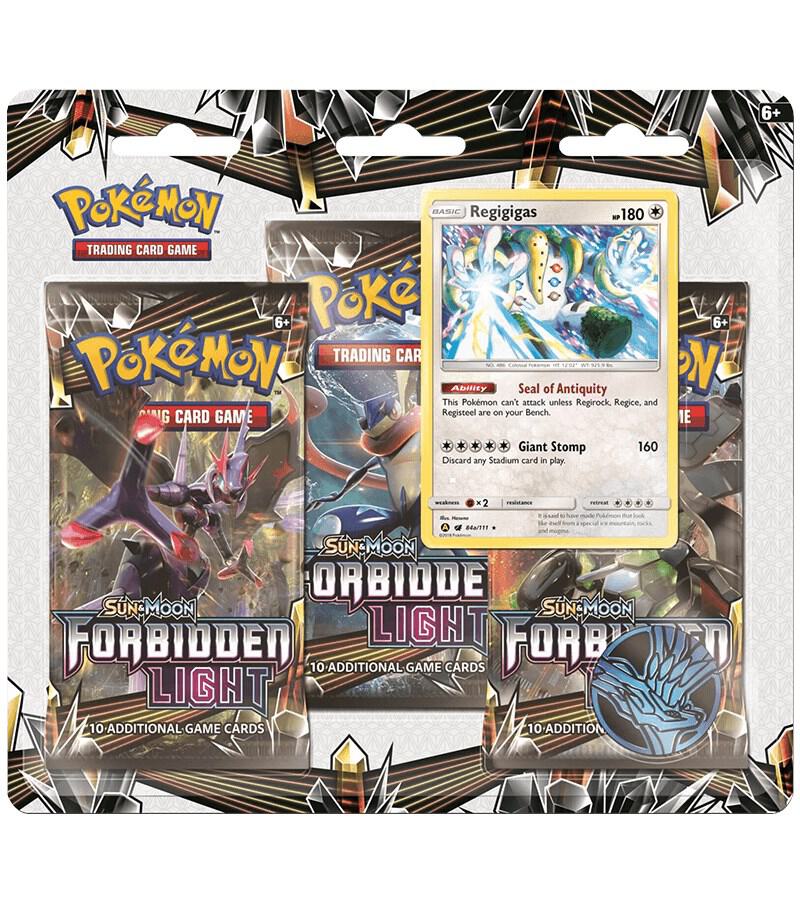 Pokemon TCG Forbidden Light Forbidden Light 3 Pack Blister Regigigas booster pack