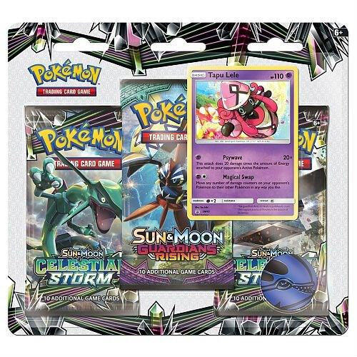 Pokemon TCG Celestial Storm Celestial Storm 3 Pack Booster Blister Tapu Lele booster pack