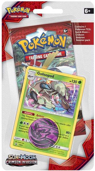 Pokemon TCG Crimson Invasion Crimson Invasion Single Pack Blister Golisopod booster pack