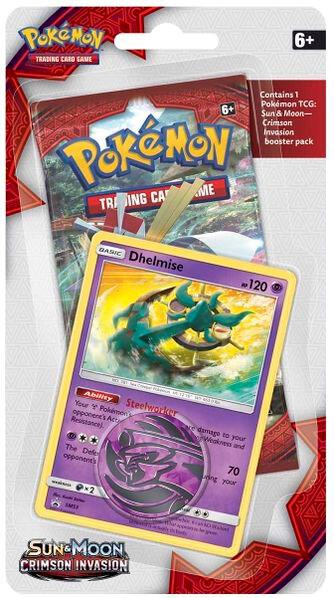 Pokemon TCG Crimson Invasion Crimson Invasion Single Pack Blister Dhelmise booster pack