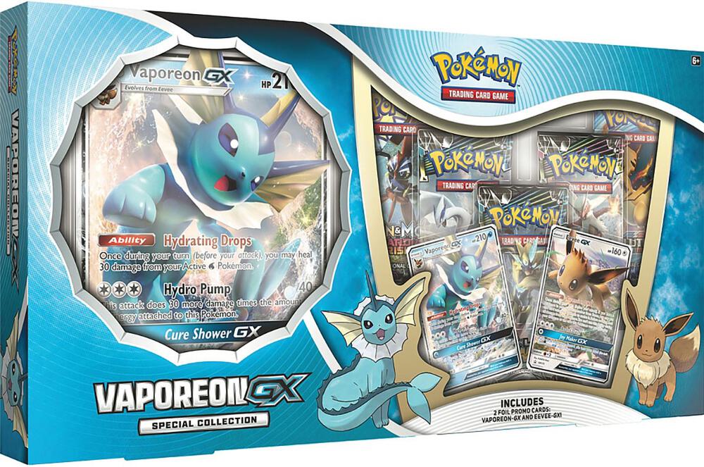 Pokemon TCG Lost Thunder Lost Thunder Vaporeon GX Special Collection sealed box