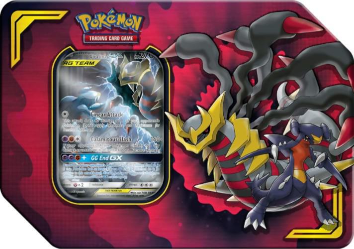 Pokemon TCG Unified Minds Unified Minds Power Partnership Tin Garchomp and Giratina GX trading card product