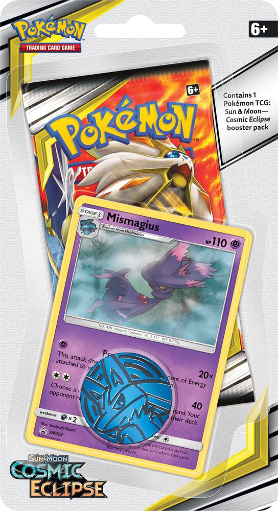 Pokemon TCG Cosmic Eclipse Cosmic Eclipse Single Pack Blister Mismagius booster pack