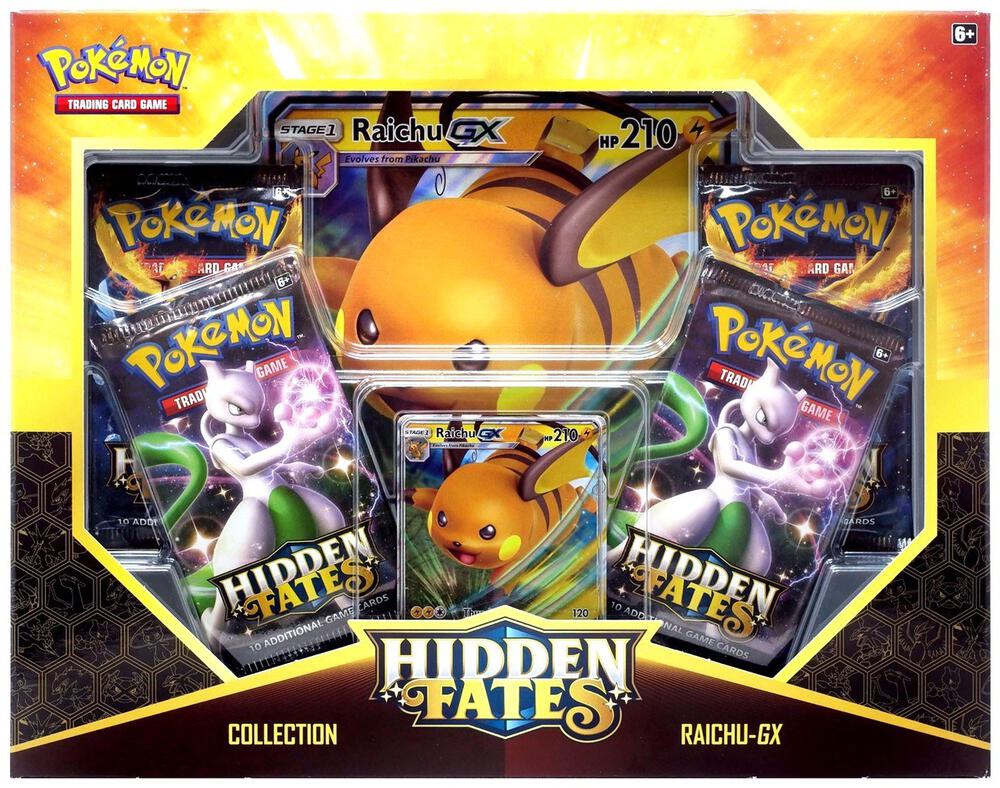 Pokemon TCG Hidden Fates Hidden Fates Collection Raichu GX sealed box
