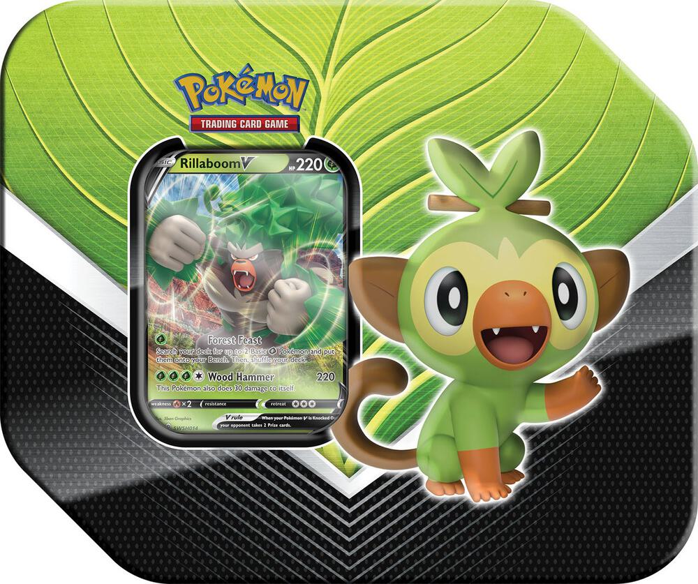 Pokemon TCG Sword and Shield Sword and Shield Galar Partners Tin Rillaboom V trading card product