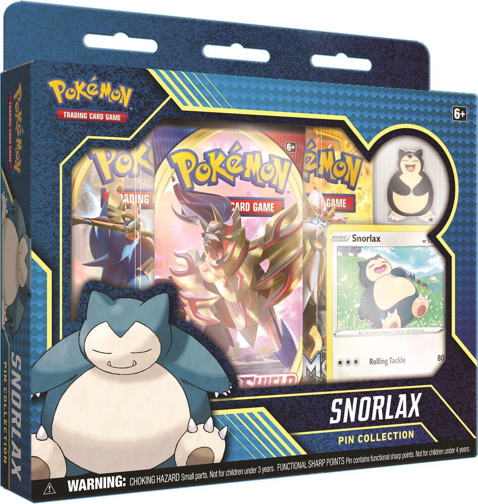Pokemon TCG Sword and Shield Sword and Shield Snorlax Pin Collection sealed box