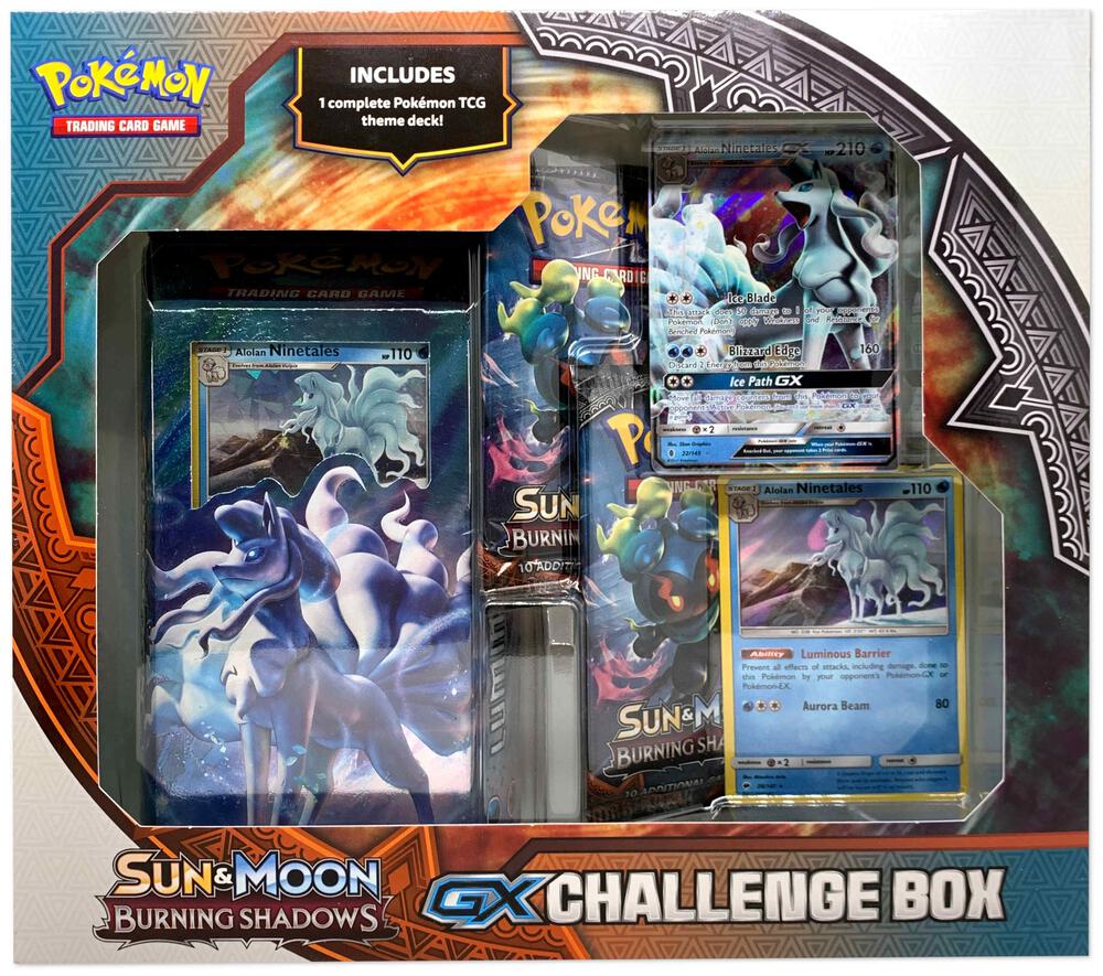 Pokemon TCG Burning Shadows Burning Shadows Alolan Ninetales GX Challenge Box sealed box
