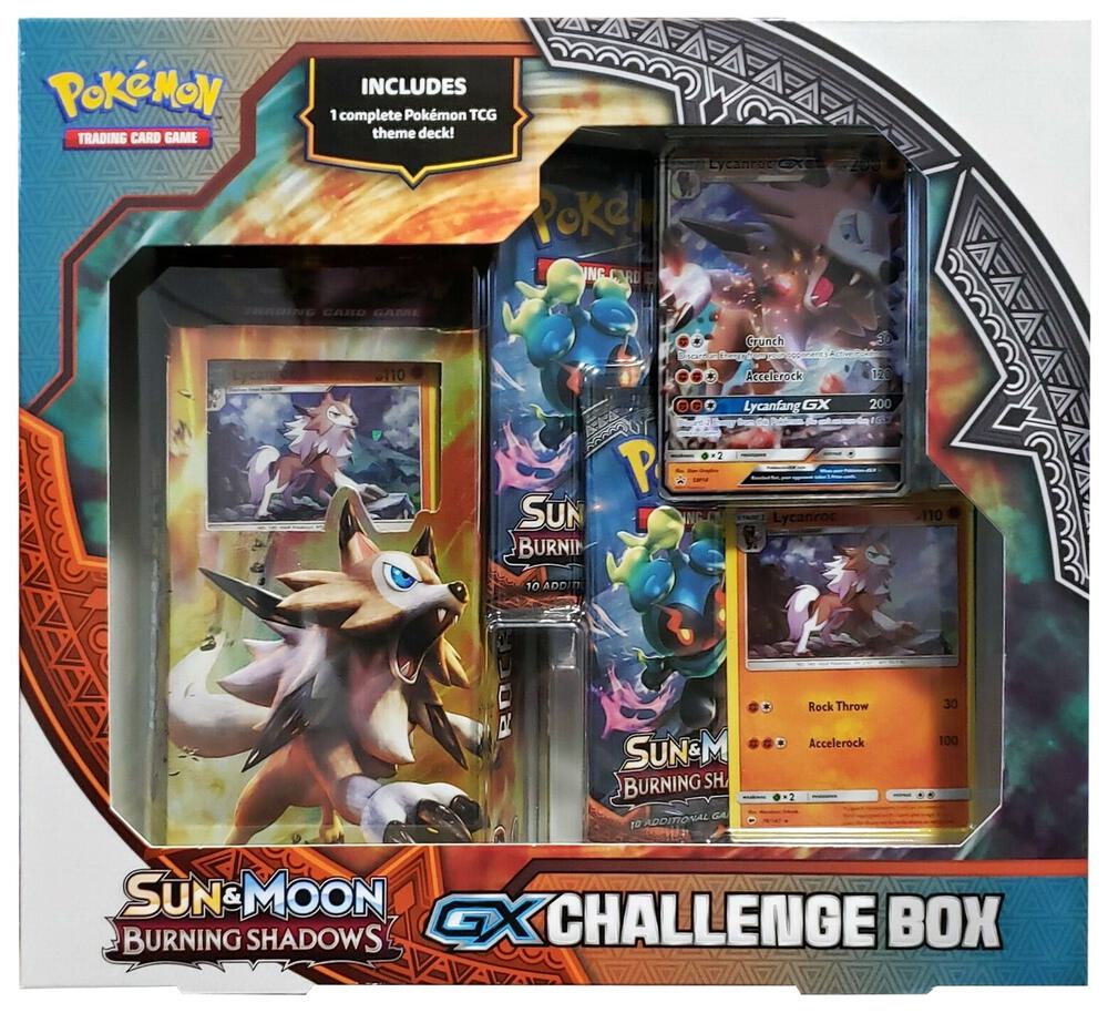 Pokemon TCG Burning Shadows Burning Shadows Lycanroc GX Challenge Box sealed box