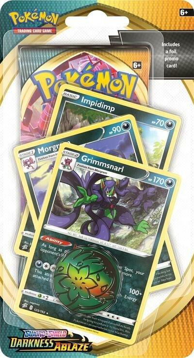 Pokemon TCG Darkness Ablaze Darkness Ablaze Premium Checklane Blister Grimmsnarl booster pack