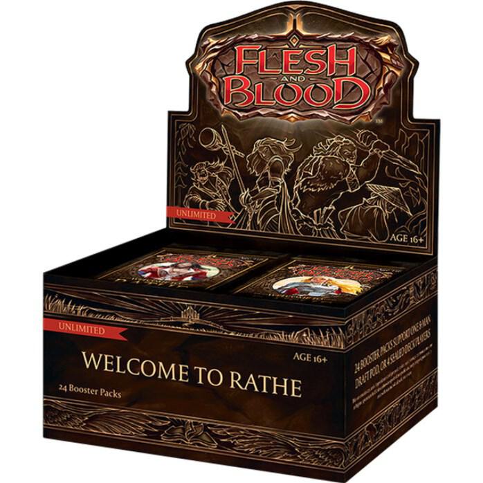 Flesh and Blood TCG Welcome To Rathe Welcome to Rathe Booster Box Unlimited Edition sealed box