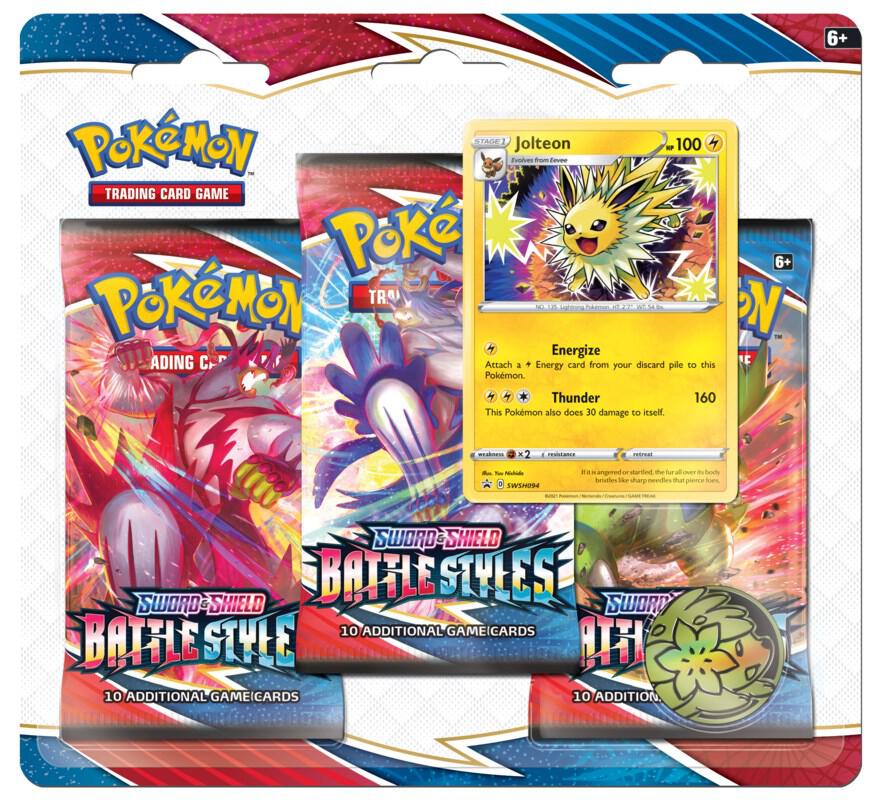Pokemon TCG Battle Styles Battle Styles 3 Pack Blister Jolteon booster pack