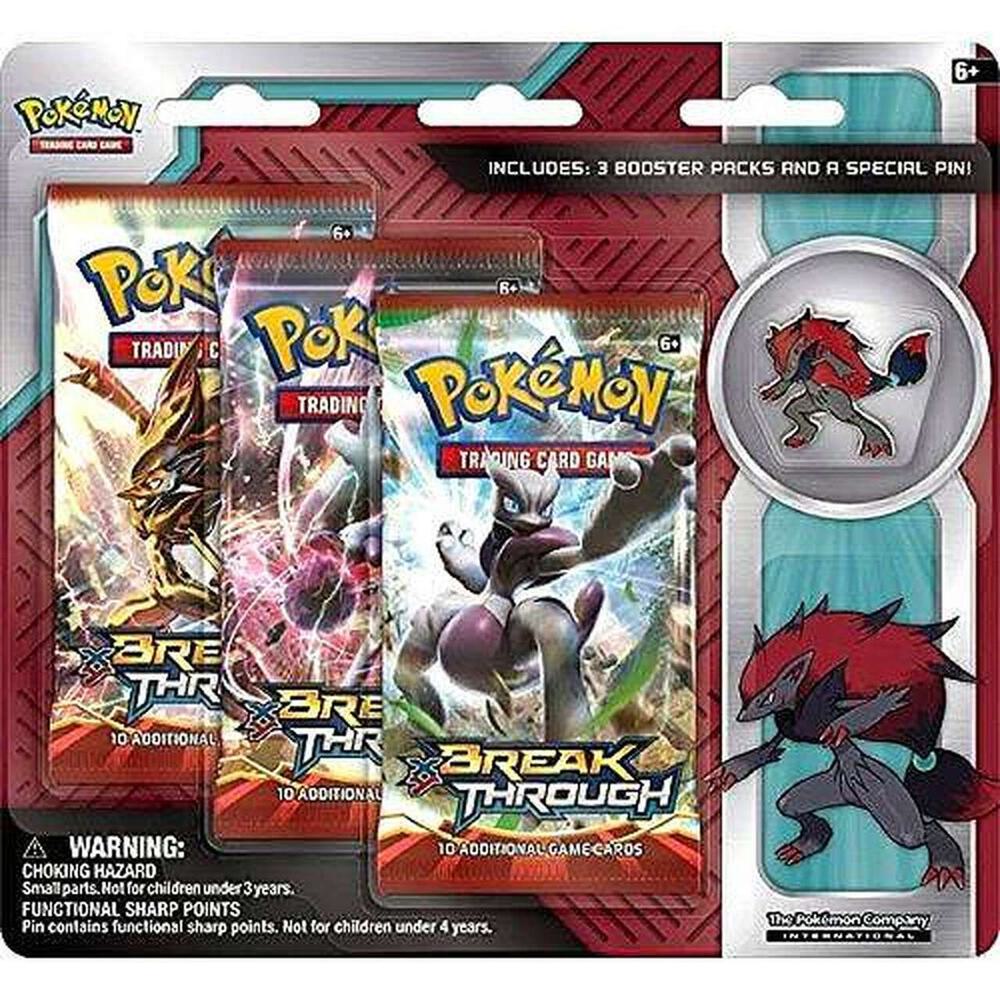 Pokemon TCG BREAKthrough BREAKthrough Pin Collection Zoroark sealed box