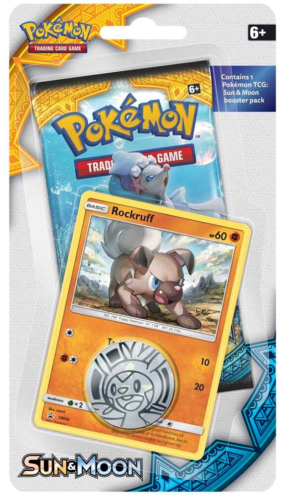 Pokemon TCG Sun and Moon Sun and Moon Single Blister Pack Rockruff booster pack