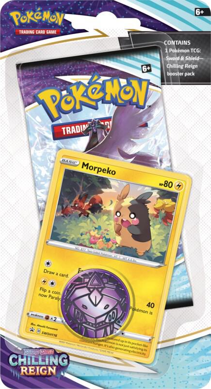 Pokemon TCG Chilling Reign Chilling Reign Single Pack Blister Morpeko booster pack
