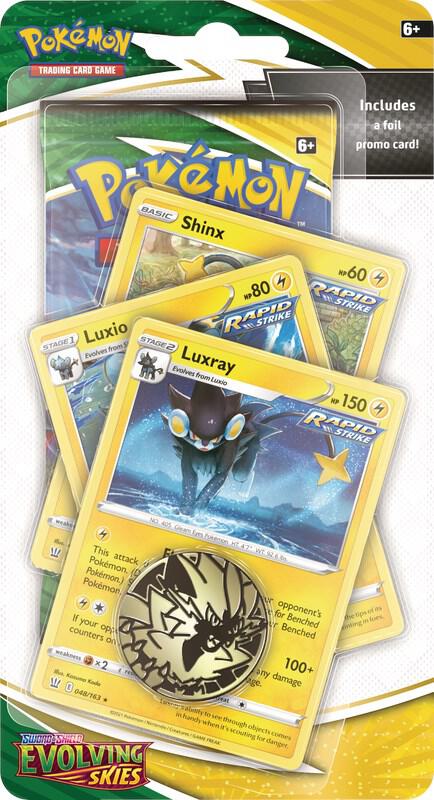 Pokemon TCG Evolving Skies Evolving Skies Premium Checklane Blister Luxray booster pack