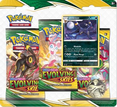 Pokemon TCG Evolving Skies Evolving Skies 3 Pack Blister Umbreon booster pack