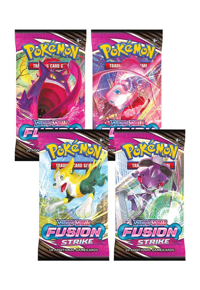 Pokemon TCG Fusion Strike Fusion Strike Booster Pack Art Bundle Set of 4 sealed box