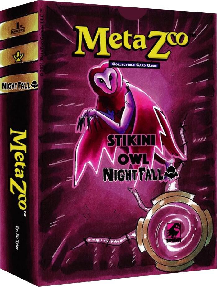 MetaZoo TCG Nightfall Nightfall Tribal Theme Deck Stikini Owl First Edition deck product