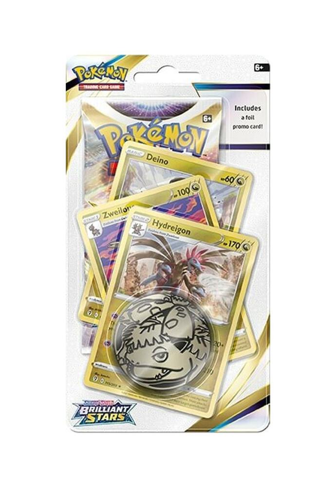 Pokemon TCG Brilliant Stars Brilliant Stars Premium Checklane Blister Hydreigon booster pack