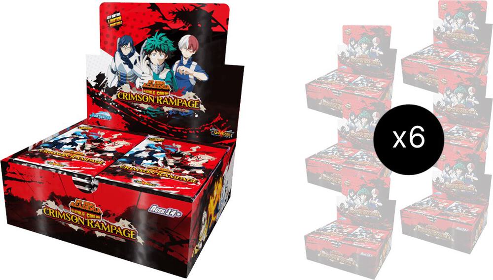 UniVersus Card Game My Hero Academia My Hero Academia Crimson Rampage Booster Box Case 1st Edition sealed box
