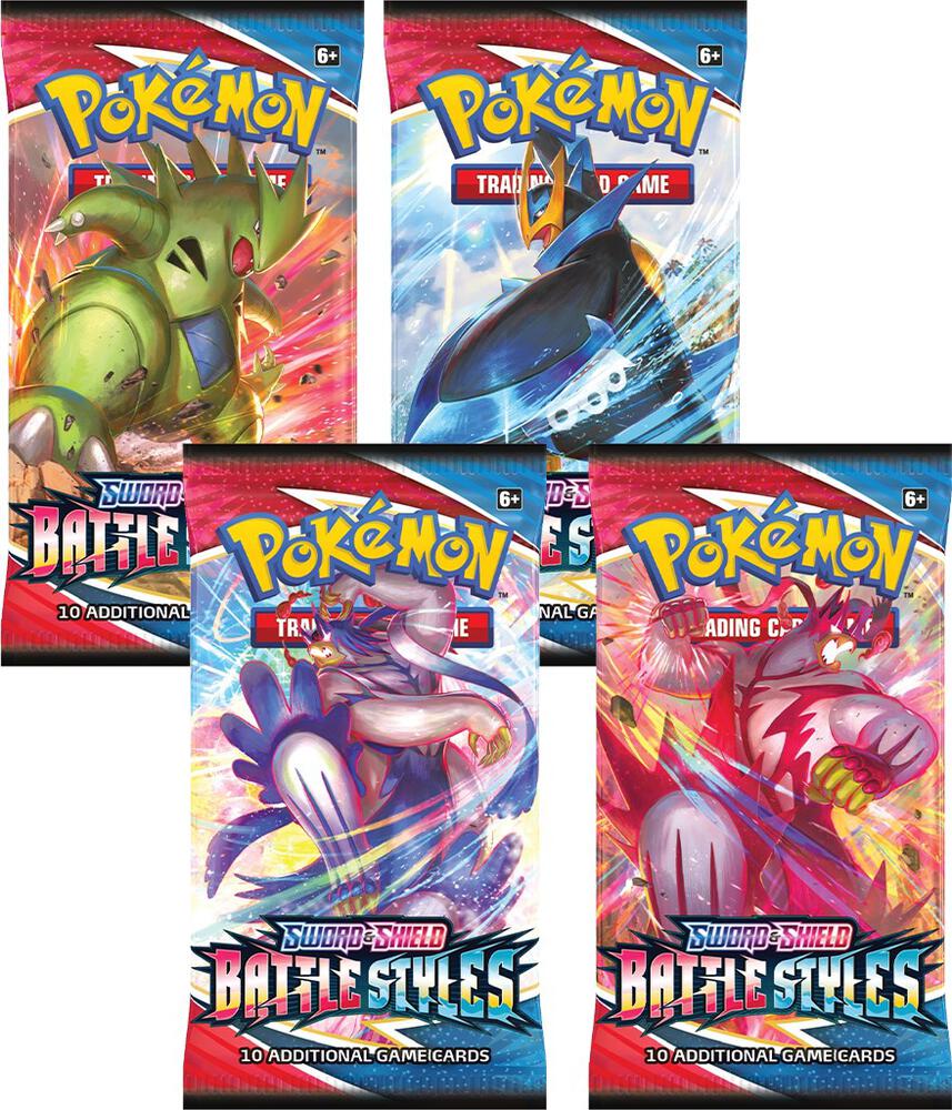 Pokemon TCG Battle Styles Battle Styles Booster Pack Art Bundle Set of 4 sealed box