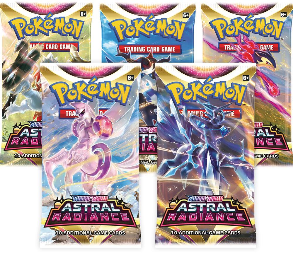 Pokemon TCG Astral Radiance Astral Radiance Booster Pack Art Bundle Set of 5 sealed box