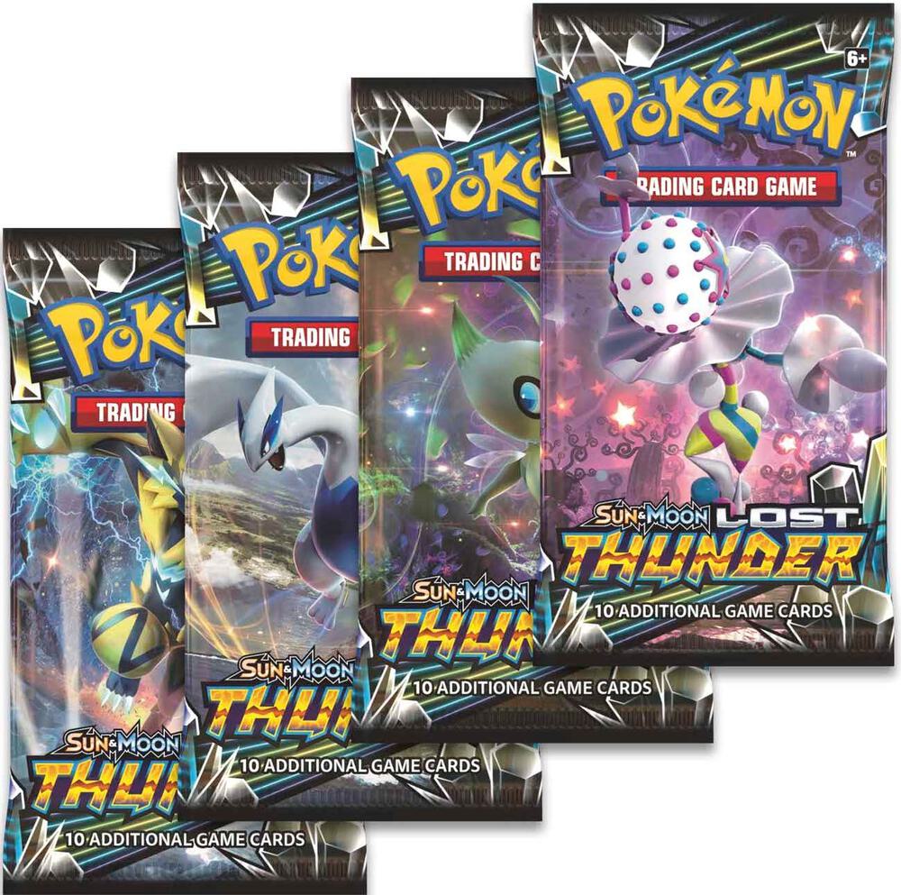 Pokemon TCG Lost Thunder Lost Thunder Booster Pack Art Bundle Set of 4 sealed box