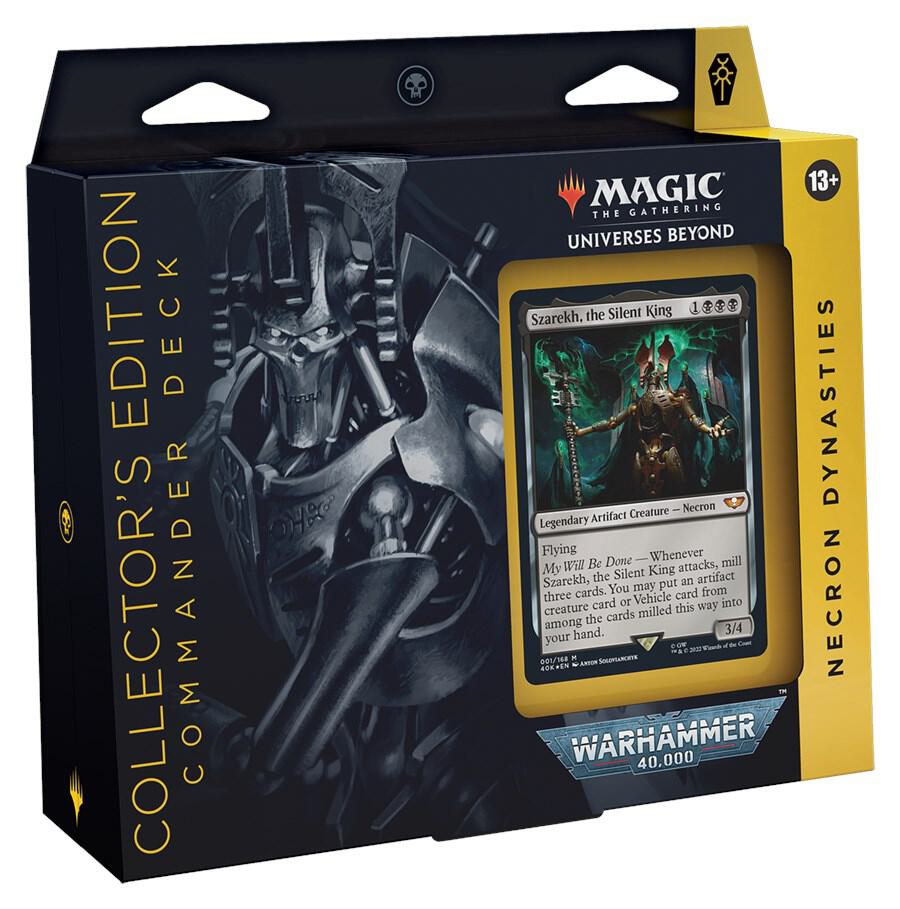 Magic the Gathering Universes Beyond Warhammer 40000 Universes Beyond Warhammer 40000 Necron Dynasties Commander Deck Collectors Edition deck product