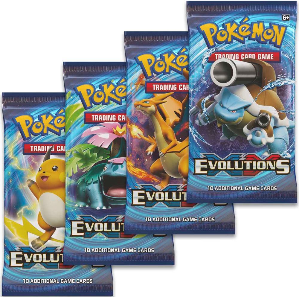Pokemon TCG Evolutions Evolutions Booster Pack Art Bundle Set of 4 sealed box