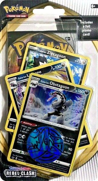 Pokemon TCG Rebel Clash Rebel Clash Premium Checklane Blister Galarian Obstagoon booster pack