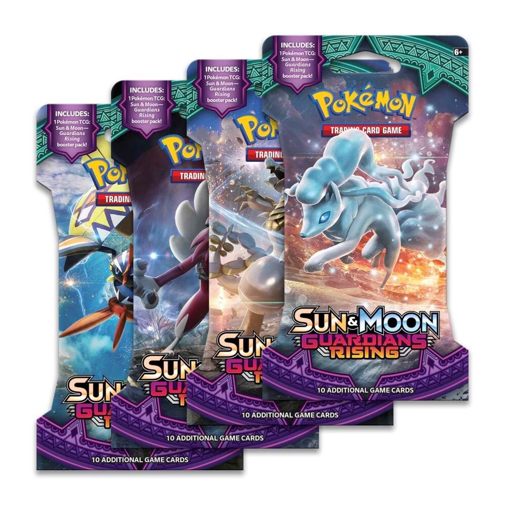 Pokemon TCG Guardians Rising Guardians Rising Sleeved Booster Pack Art Bundle Set of 4 sealed box