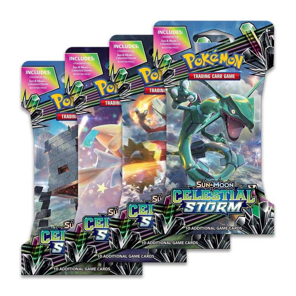 Pokemon TCG Celestial Storm Celestial Storm Sleeved Booster Pack Art Bundle Set of 4 sealed box