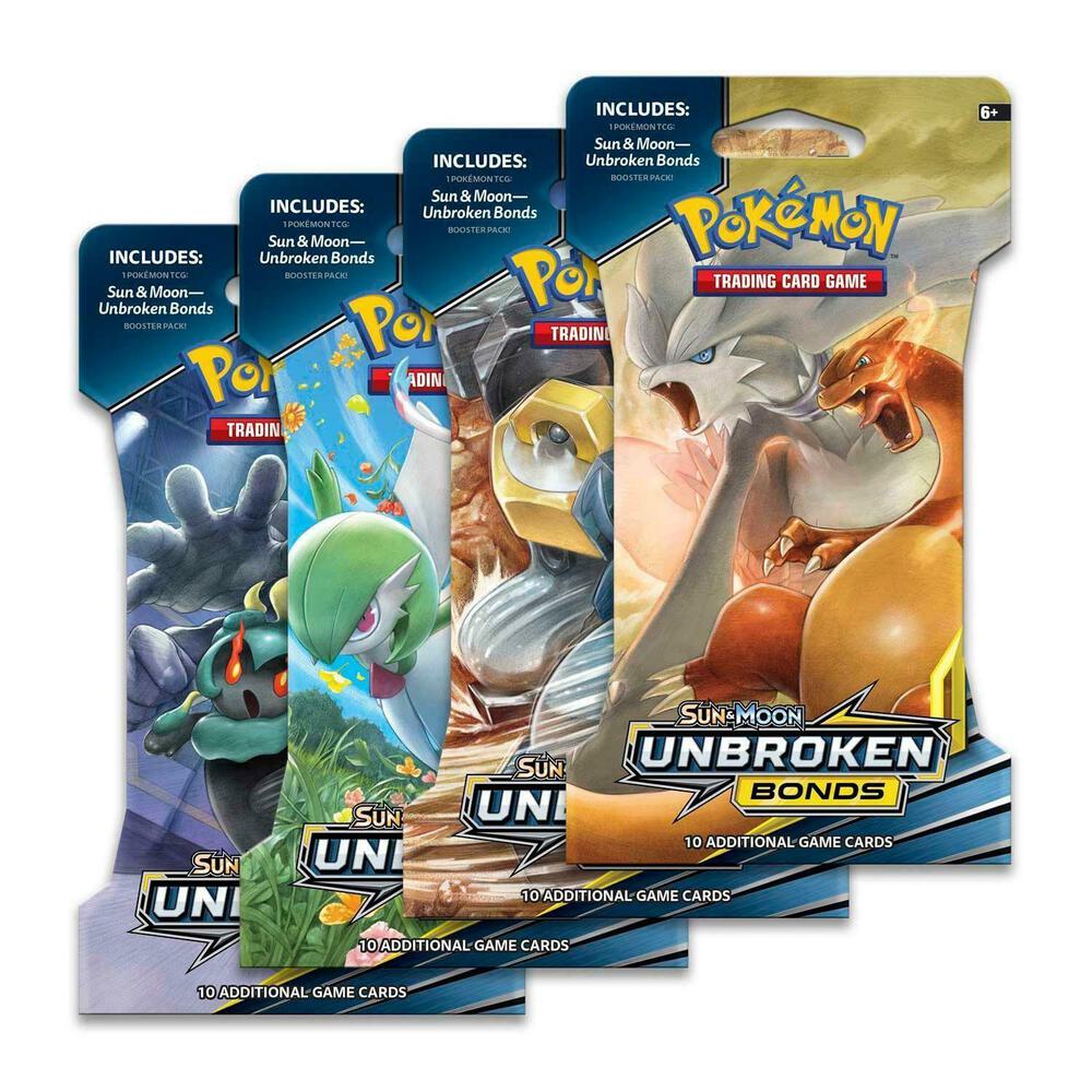 Pokemon TCG Unbroken Bonds Unbroken Bonds Sleeved Booster Pack Art Bundle Set of 4 sealed box