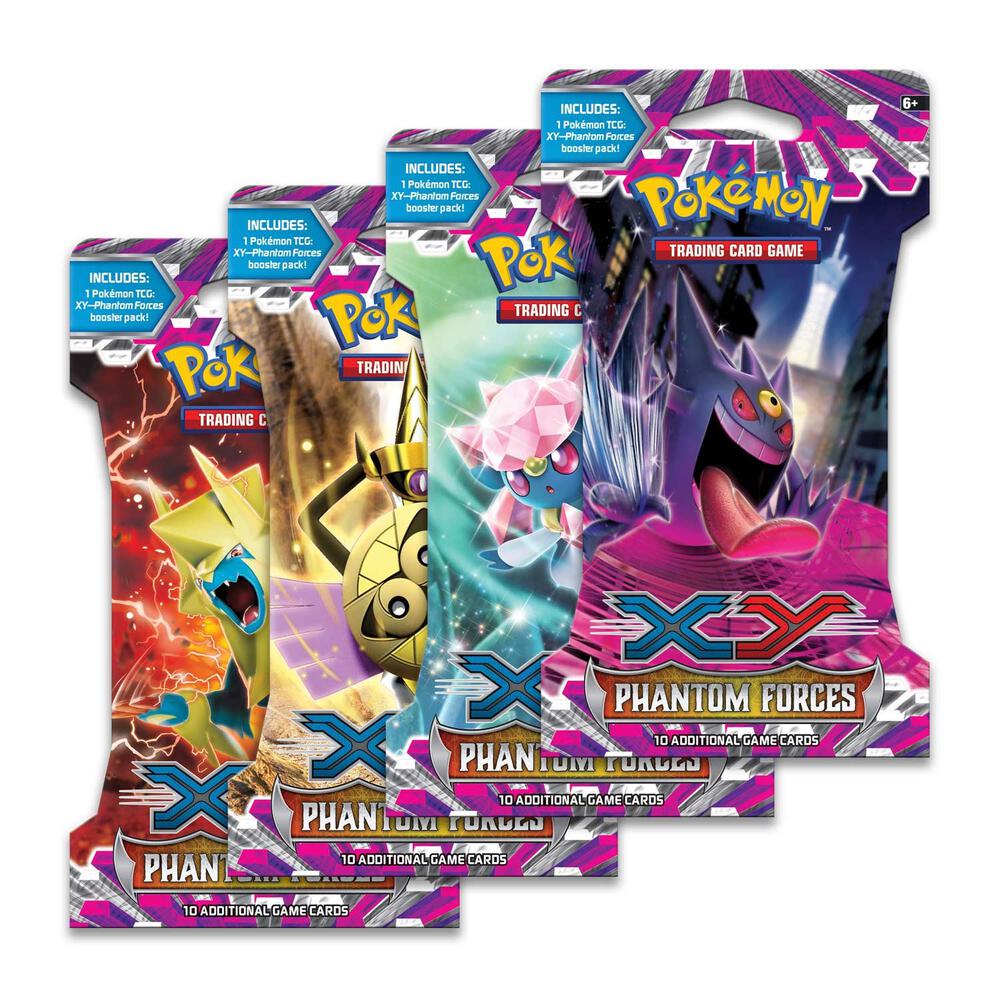 Pokemon TCG Phantom Forces Phantom Forces Sleeved Booster Pack Art Bundle Set of 4 sealed box