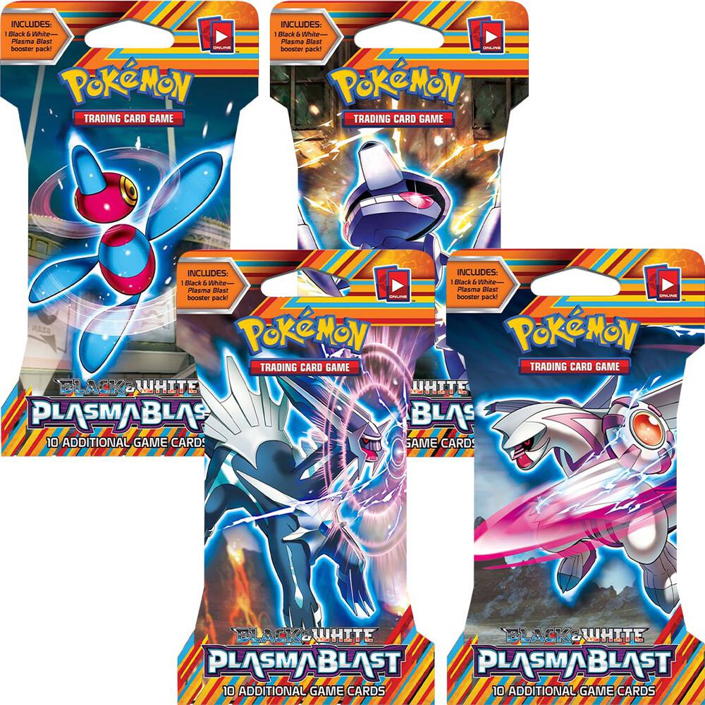 Pokemon TCG Plasma Blast Plasma Blast Sleeved Booster Pack Art Bundle Set of 4 sealed box
