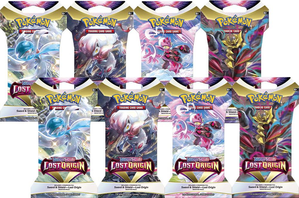 Pokemon TCG Lost Origin Lost Origin Sleeved Booster Pack Bundle Set of 8 sealed box