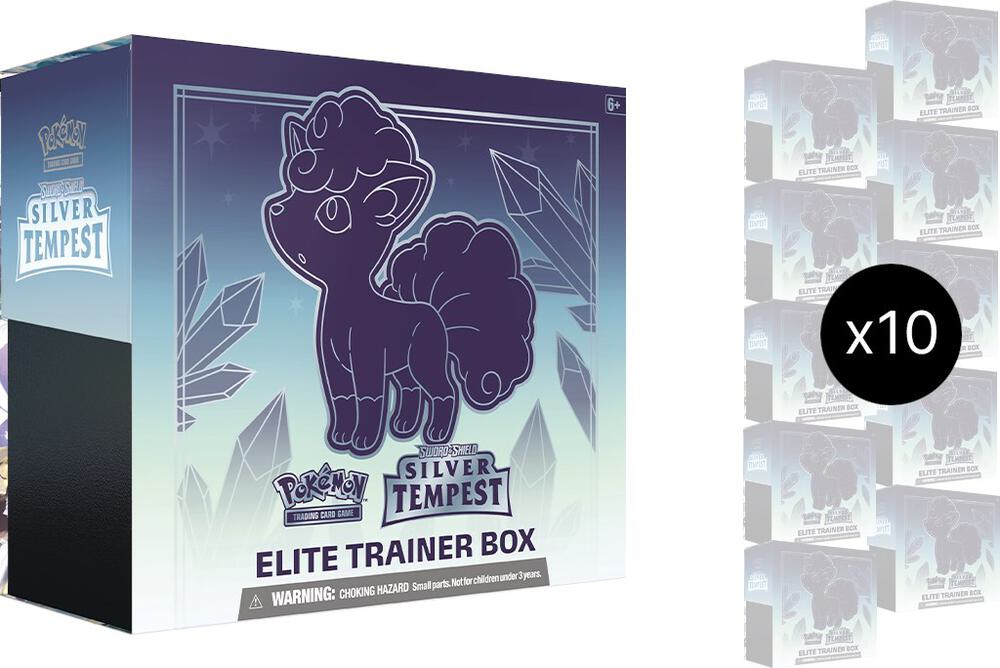 Pokemon TCG Silver Tempest Silver Tempest Elite Trainer Box Case sealed box
