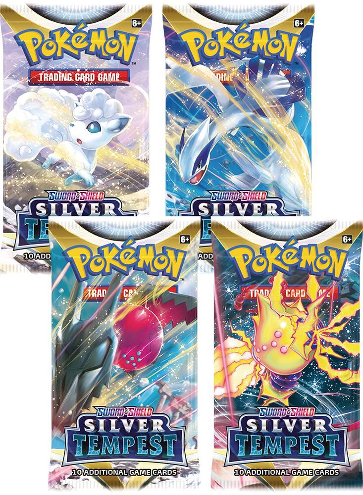 Pokemon TCG Silver Tempest Silver Tempest Booster Pack Art Bundle Set of 4 sealed box