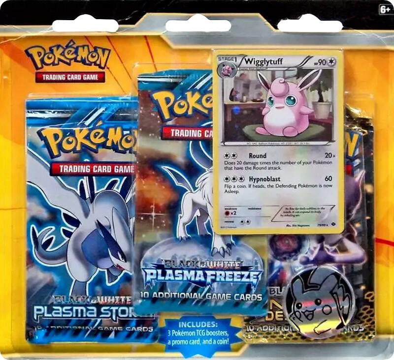 Pokemon TCG Black and White Black and White 3 Pack Booster Blister Special Edition Wigglytuff booster pack