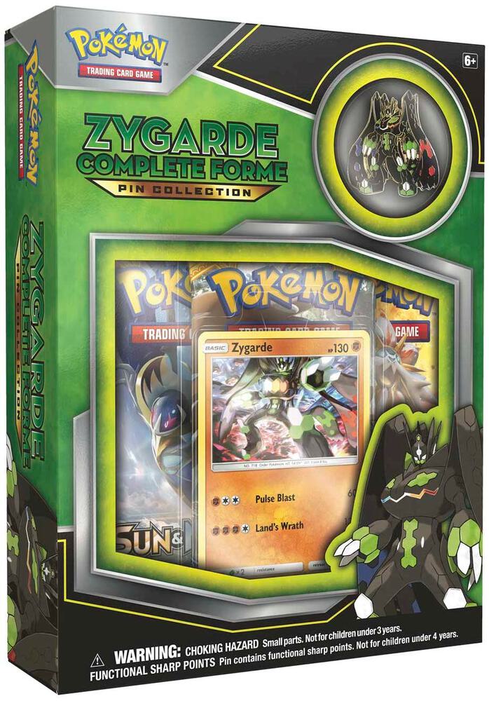 Pokemon TCG Sun and Moon Sun and Moon Zygarde Complete Forme Pin Collection sealed box