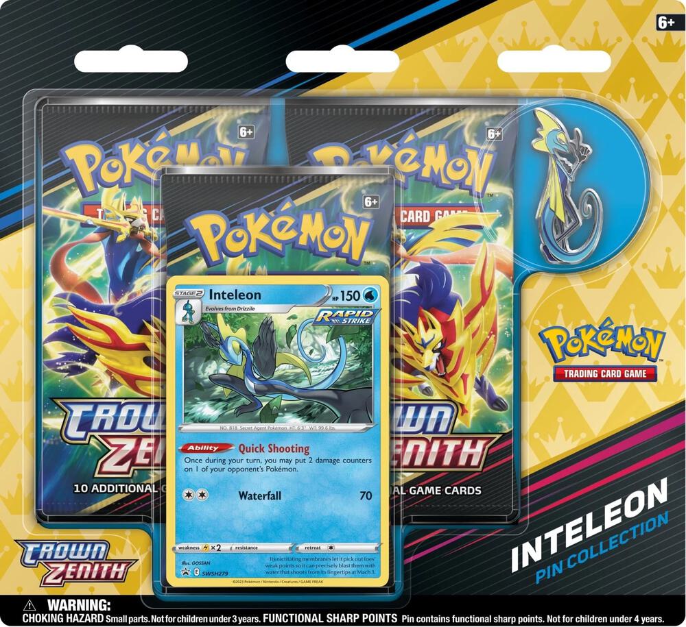 Pokemon TCG Crown Zenith Crown Zenith Pin Collection Inteleon sealed box