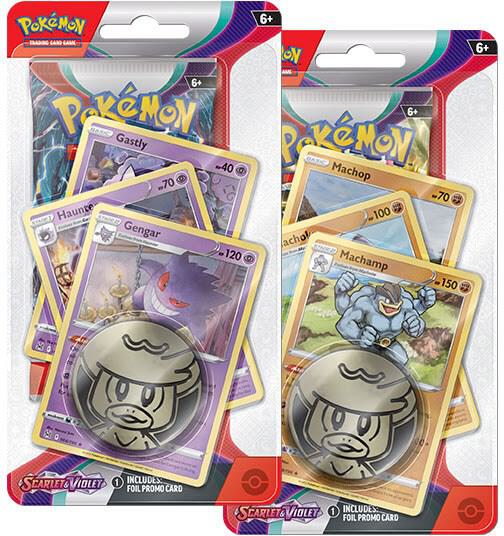 Pokemon TCG Scarlet and Violet Scarlet and Violet Premium Checklane Blister Set of 2 booster pack