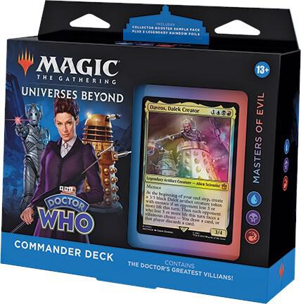 Magic the Gathering Universes Beyond Doctor Who Universes Beyond Doctor Who Masters of Evil Commander Deck deck product