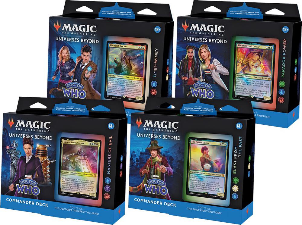 Magic the Gathering Universes Beyond Doctor Who Universes Beyond Doctor Who Commander Deck Display deck product