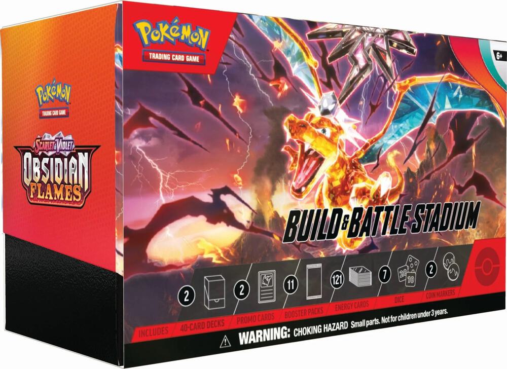 Pokemon TCG Obsidian Flames Obsidian Flames Build and Battle Stadium trading card product
